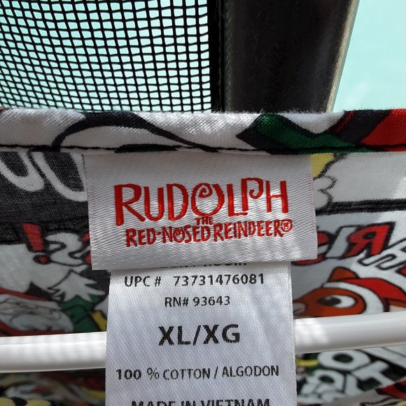 Rudolph the Red Nosed Reindeer Scrub Top XL - Picture 2 of 5